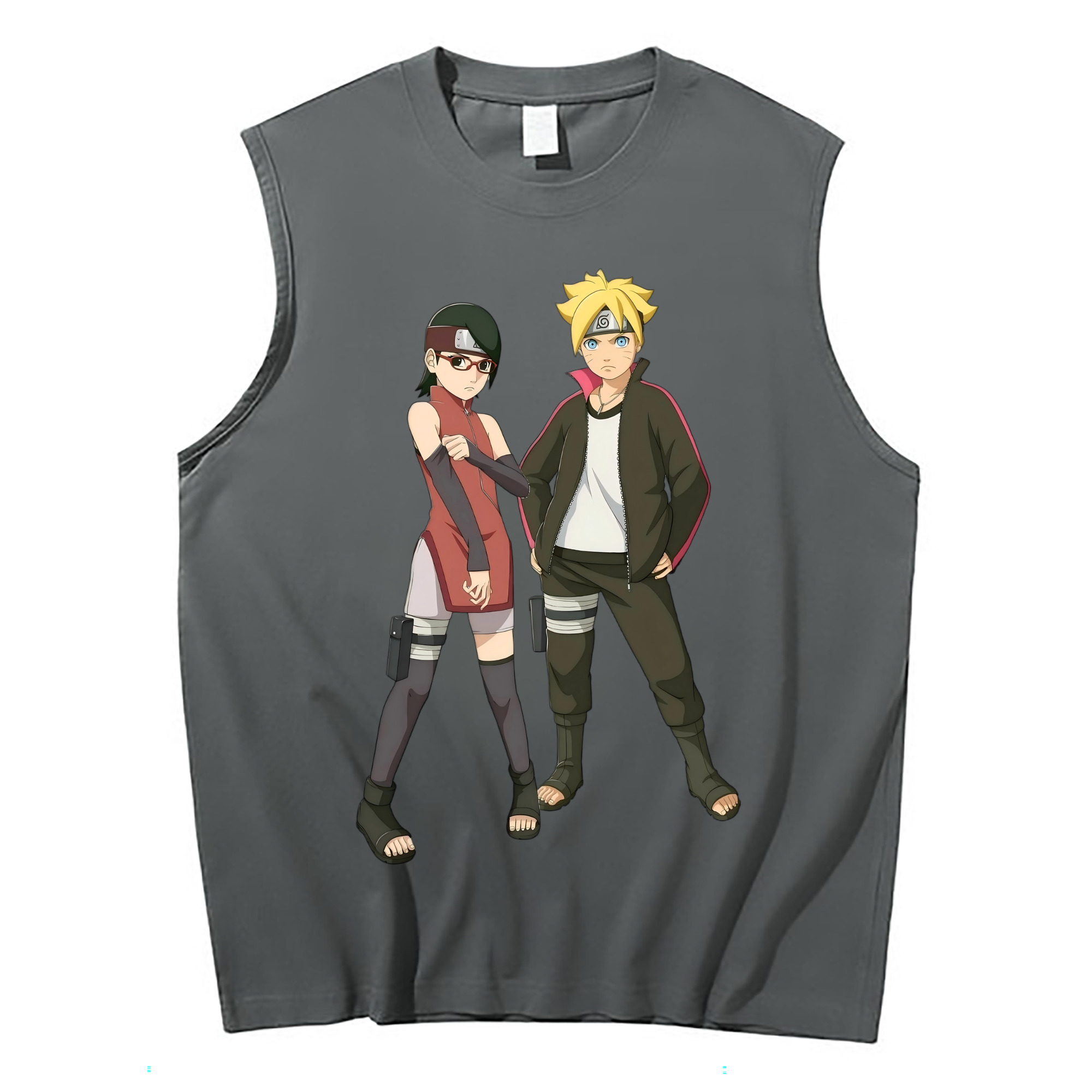 （画像用） NARUTO -ナルト- うずまき ボルト Uzumaki Boruto コットン100％タンクトップ（フロントプリント）